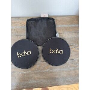 New Bala Black 7” Aerobic Exercise Workout Slider Discs W/ Mesh Bag